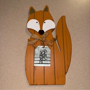Fox gather here hanging sign